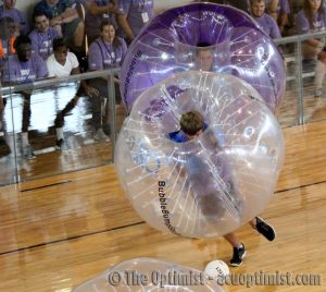 New Wildcats participated in a bubble soccer tournament in the Student Recreation and Wellness Center Wednesday afternoon. 