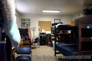 With an overflow of freshman, Nelson and Mabee Hall converted their common rooms into quads for four people to live in.