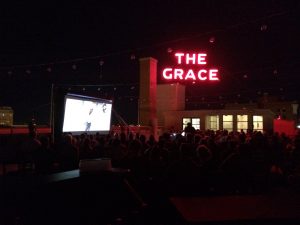 Abilene locals gathered on the rooftop of The Grace Museum downtown for a movie screening. 