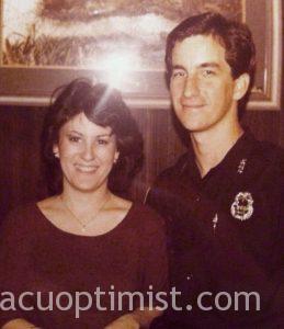 Chief Jimmy Ellison and his wife, Kathy, during his rookie year at the Beaumont Police Department in 1984.